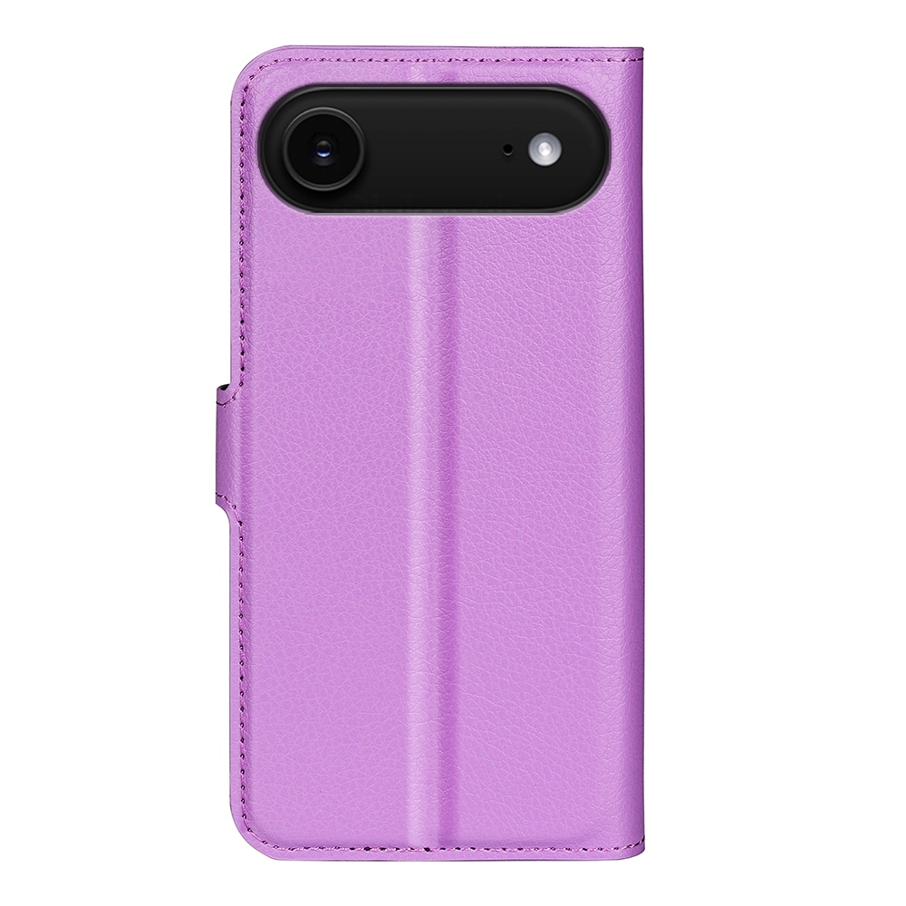 Litchi knížkové pouzdro na iPhone 17 Air - fialové