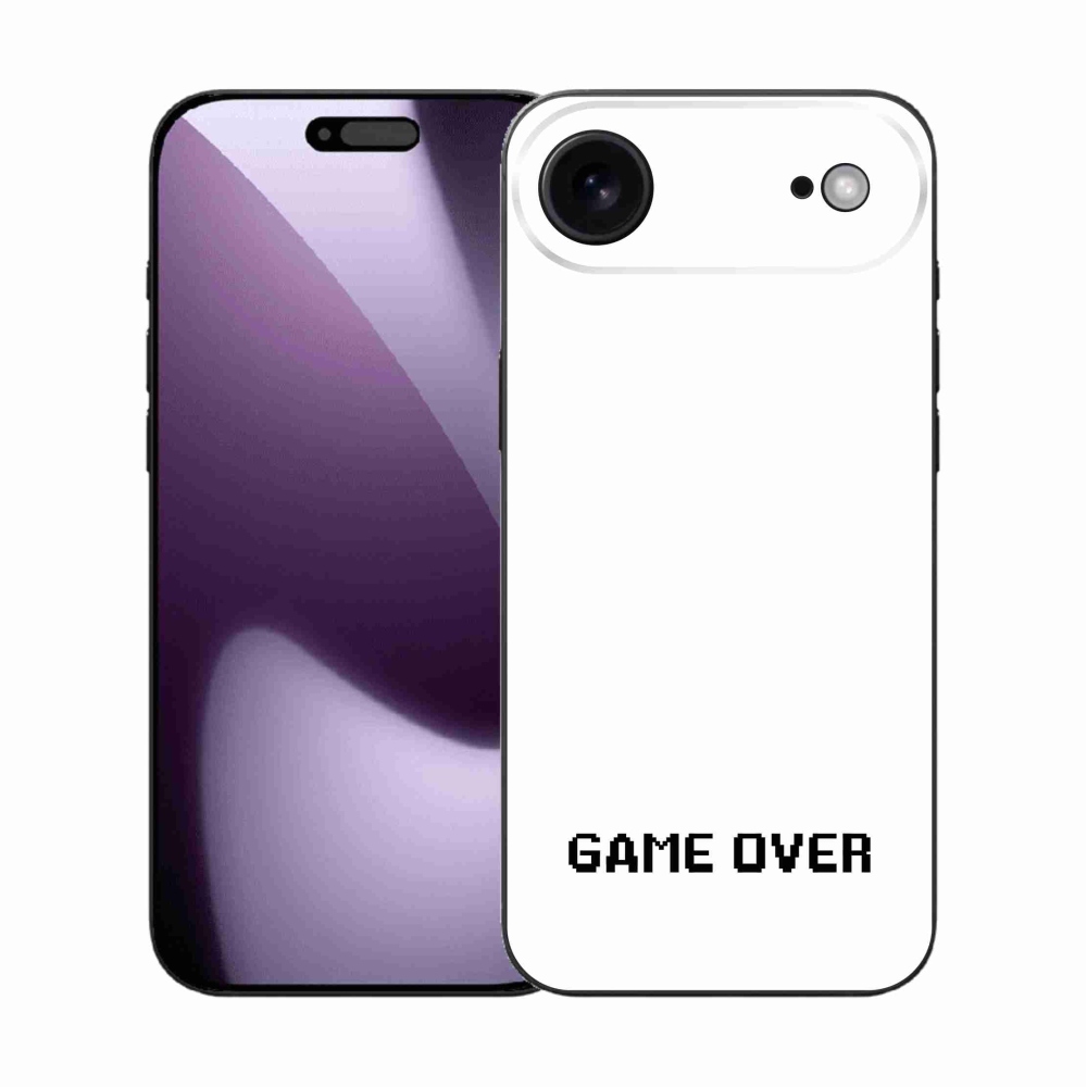 Gelový kryt mmCase na iPhone 17 Air - game over bílé pozadí