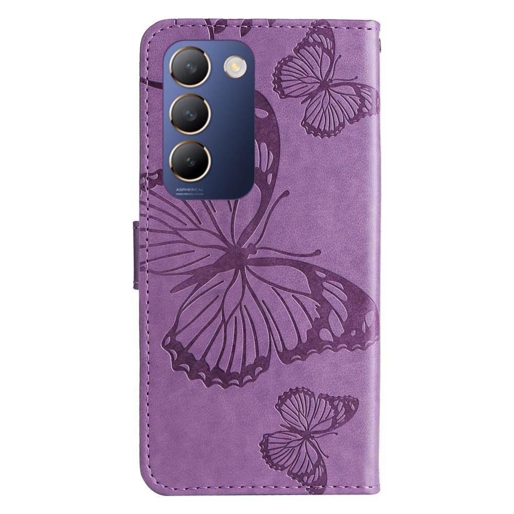 Big Butterfly knížkové pouzdro na Vivo V40 SE 4G/5G - fialové
