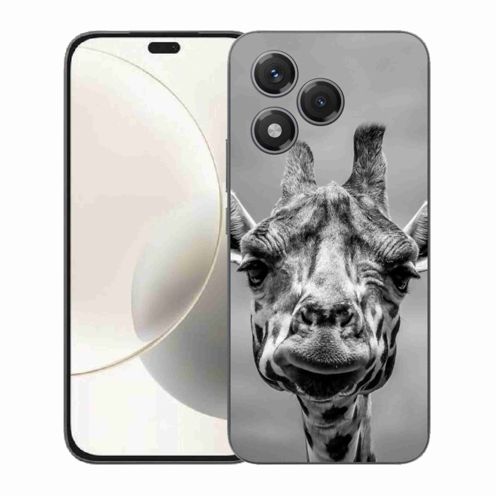 Gelový kryt mmCase na Honor 400 Lite - černobílá žirafa