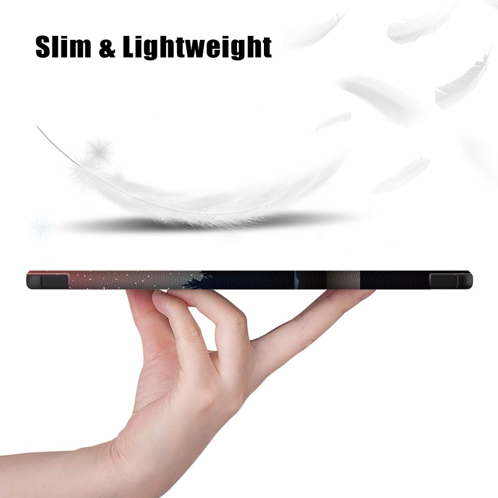 Print chytré zavírací pouzdro na Samsung Galaxy Tab S9 FE+ - les