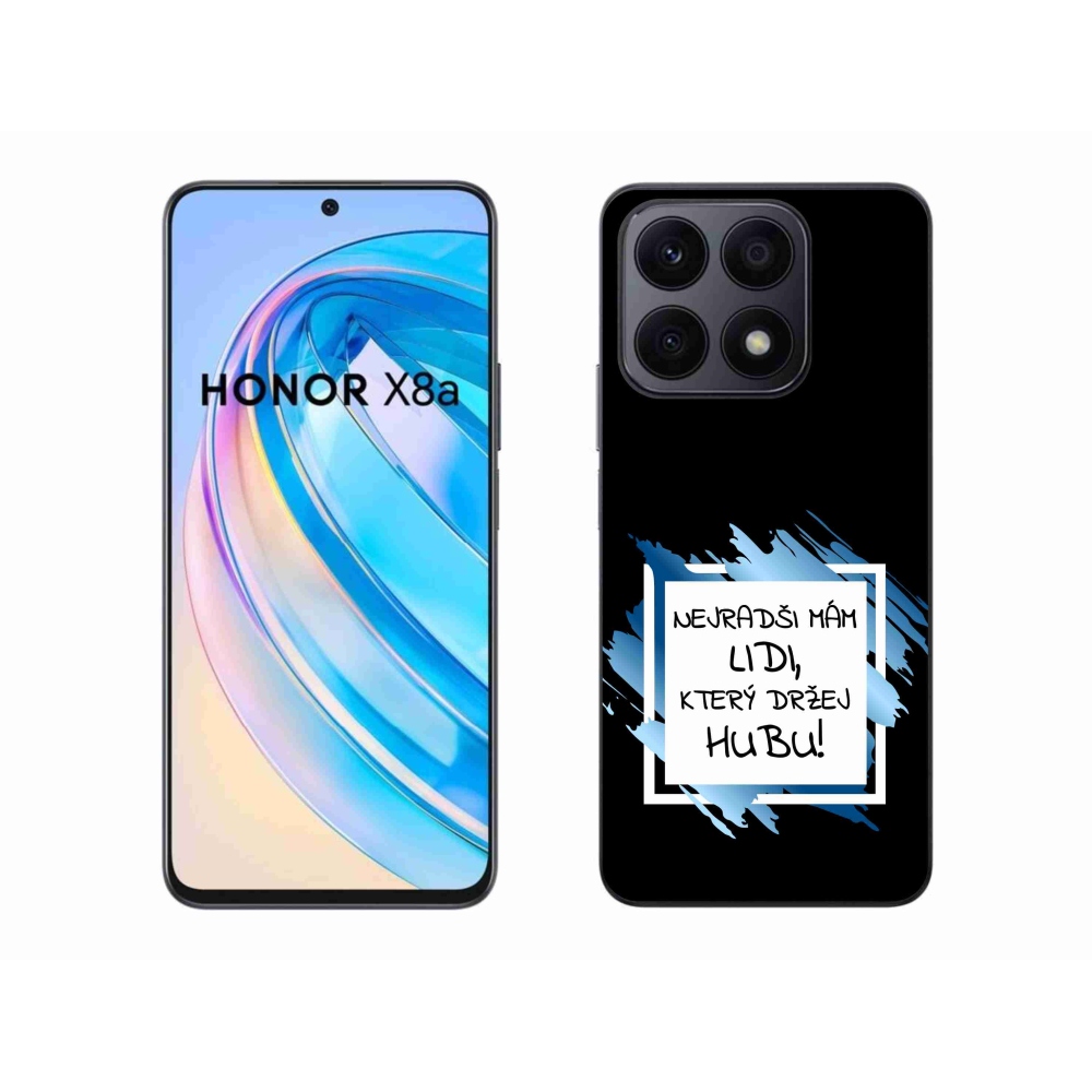 Gelový kryt mmCase na Honor X8a - vtipný text 7 bíločerné pozadí