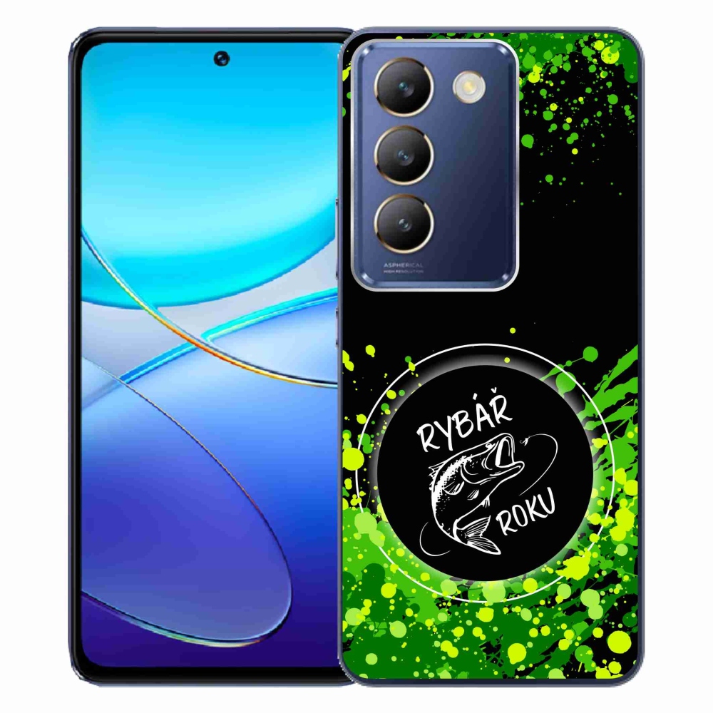 Gelový kryt mmCase na Vivo V40 SE 4G/5G - rybář roku černé pozadí