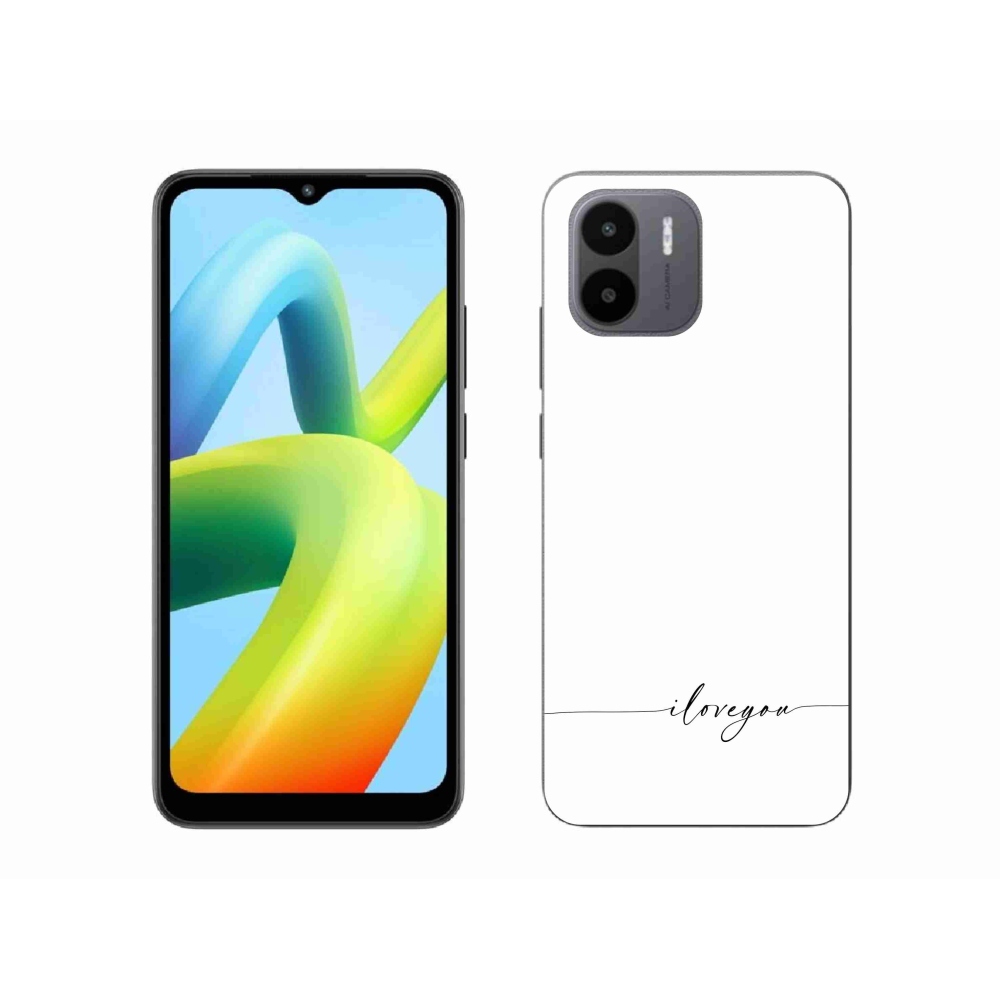 Gelový kryt mmCase na Xiaomi Redmi A1 - I love you bílé pozadí