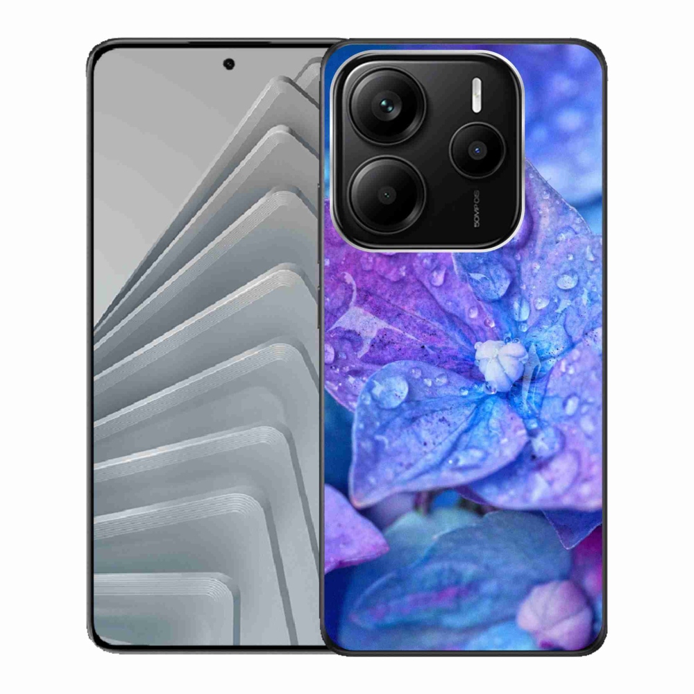 Gelový kryt mmCase na Xiaomi Redmi Note 14 5G - fialový květ