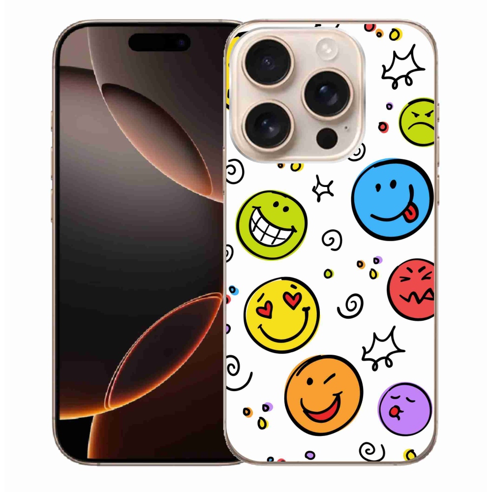 Gelový kryt mmCase na iPhone 16 Pro Max - smajlíci