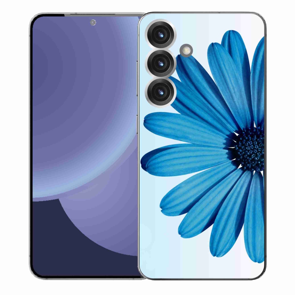 Gelový kryt mmCase na Samsung Galaxy S25+ - modrá kopretina