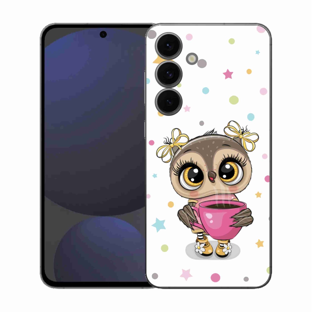 Gelový kryt mmCase na Samsung Galaxy S25 FE - kreslená sovička