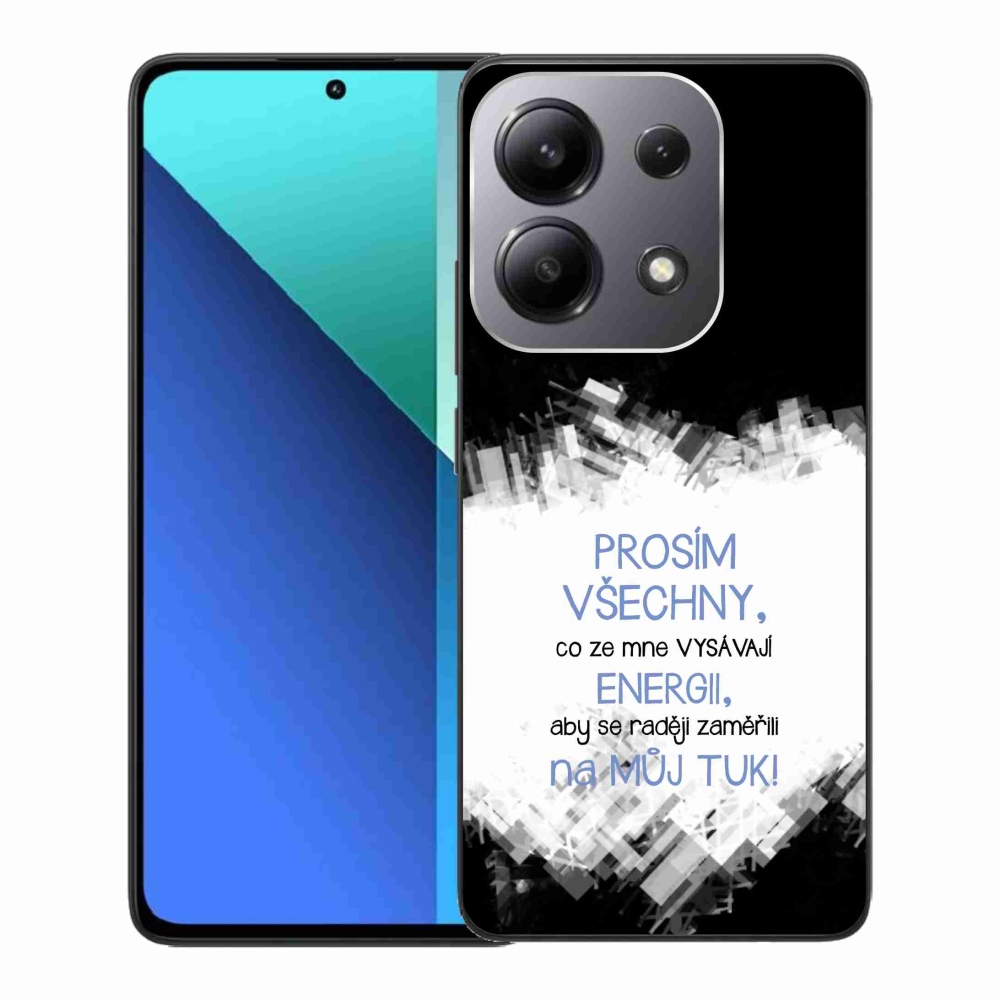 Gelový kryt mmCase na Xiaomi Redmi Note 13 - vtipný text 1 modrý
