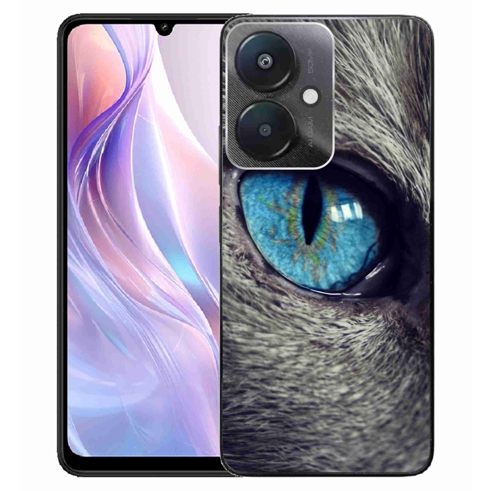 Gelový kryt mmCase na Xiaomi Redmi 13C 5G - modré kočičí oko