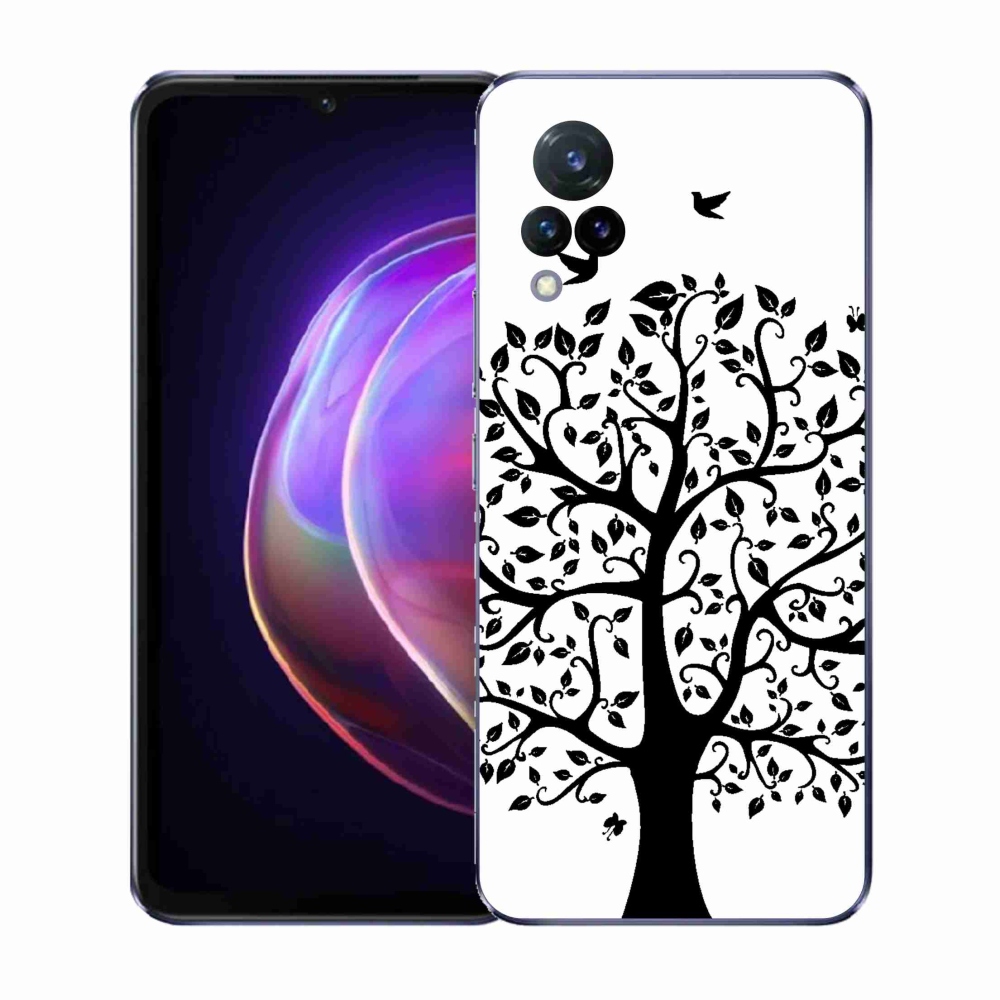 Gelový kryt mmCase na Vivo V21 4G/5G - černobílý strom