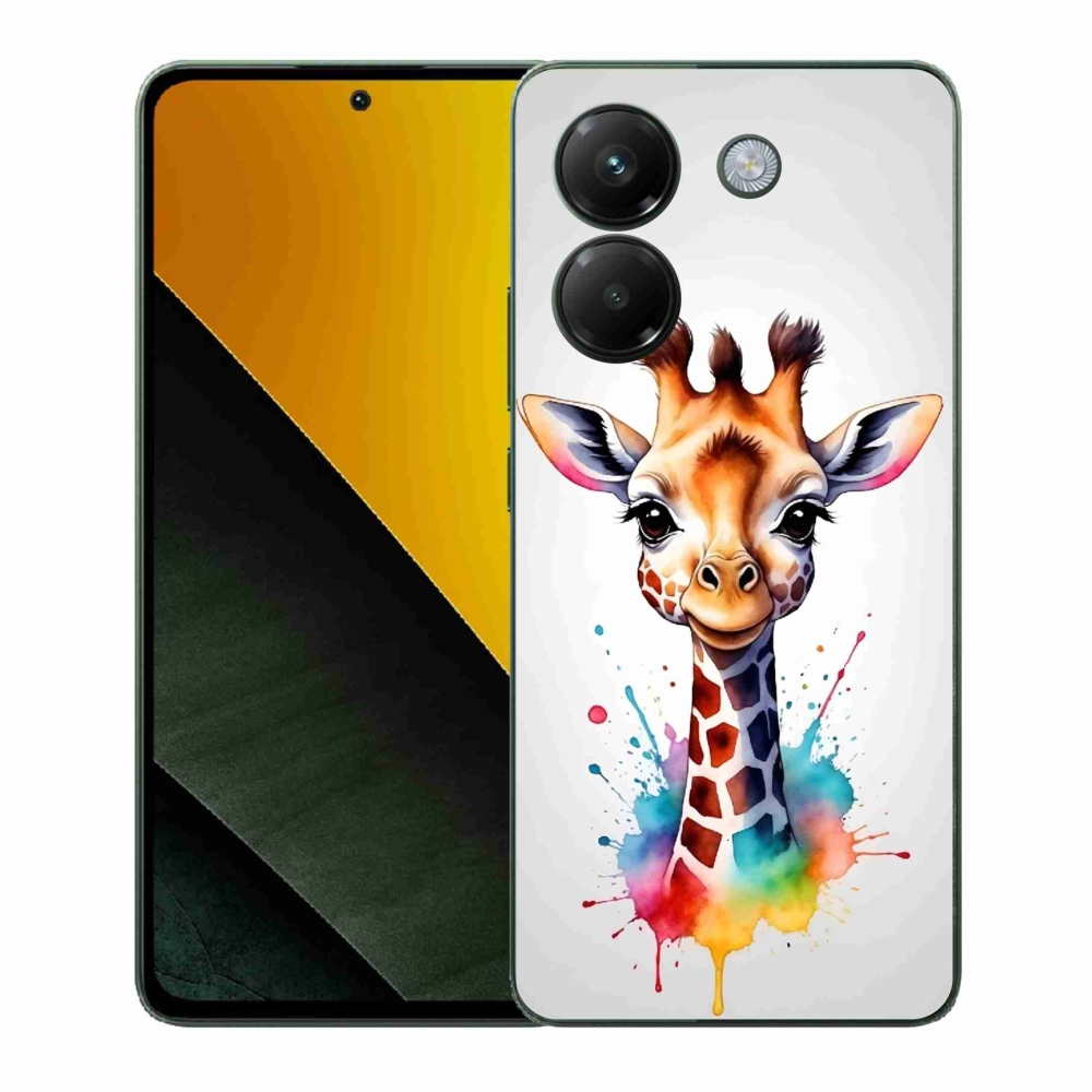 Gelový kryt mmCase na Xiaomi Poco M7 Pro 5G - žirafa 1