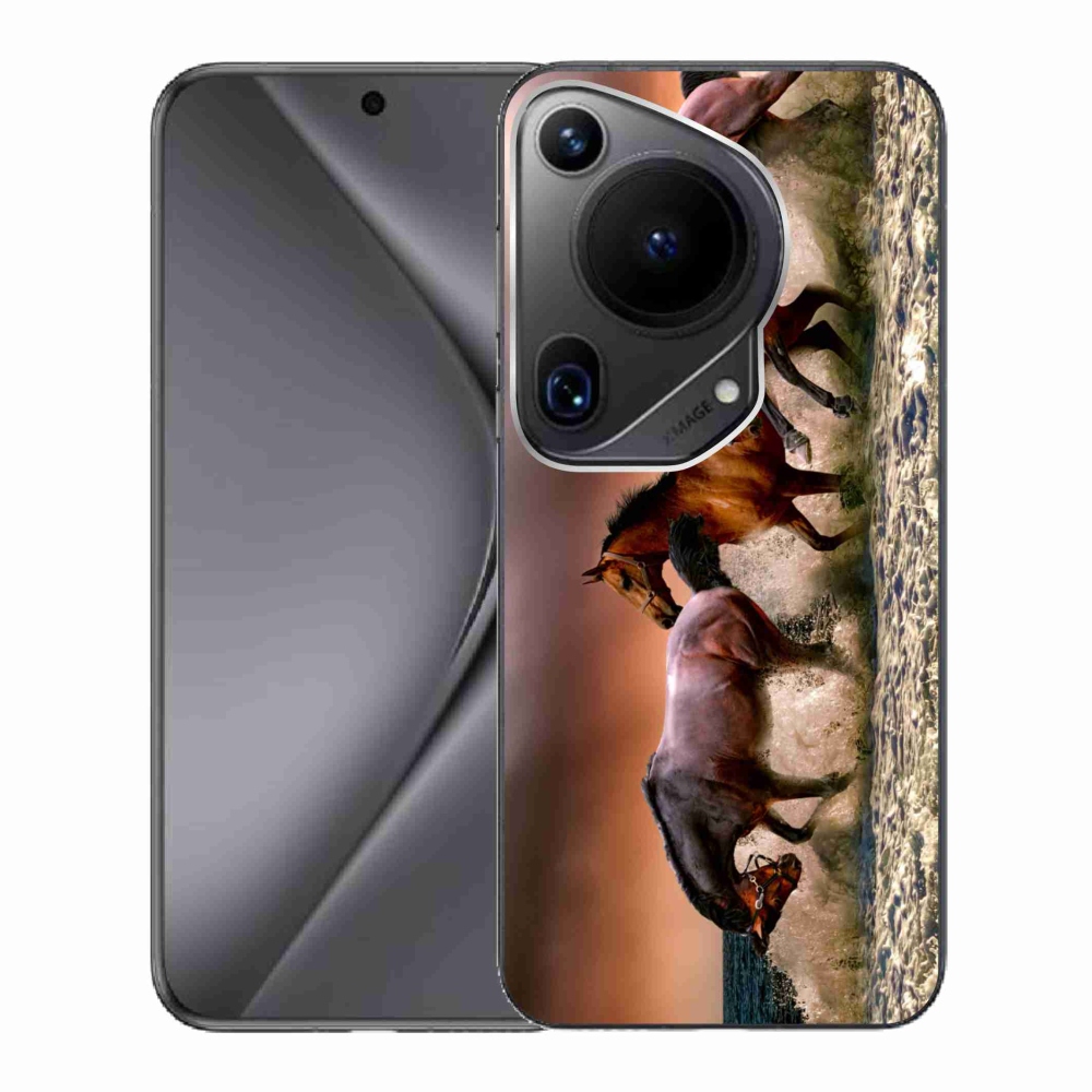 Gelový obal mmCase na Huawei Pura 70 Ultra - koně 1