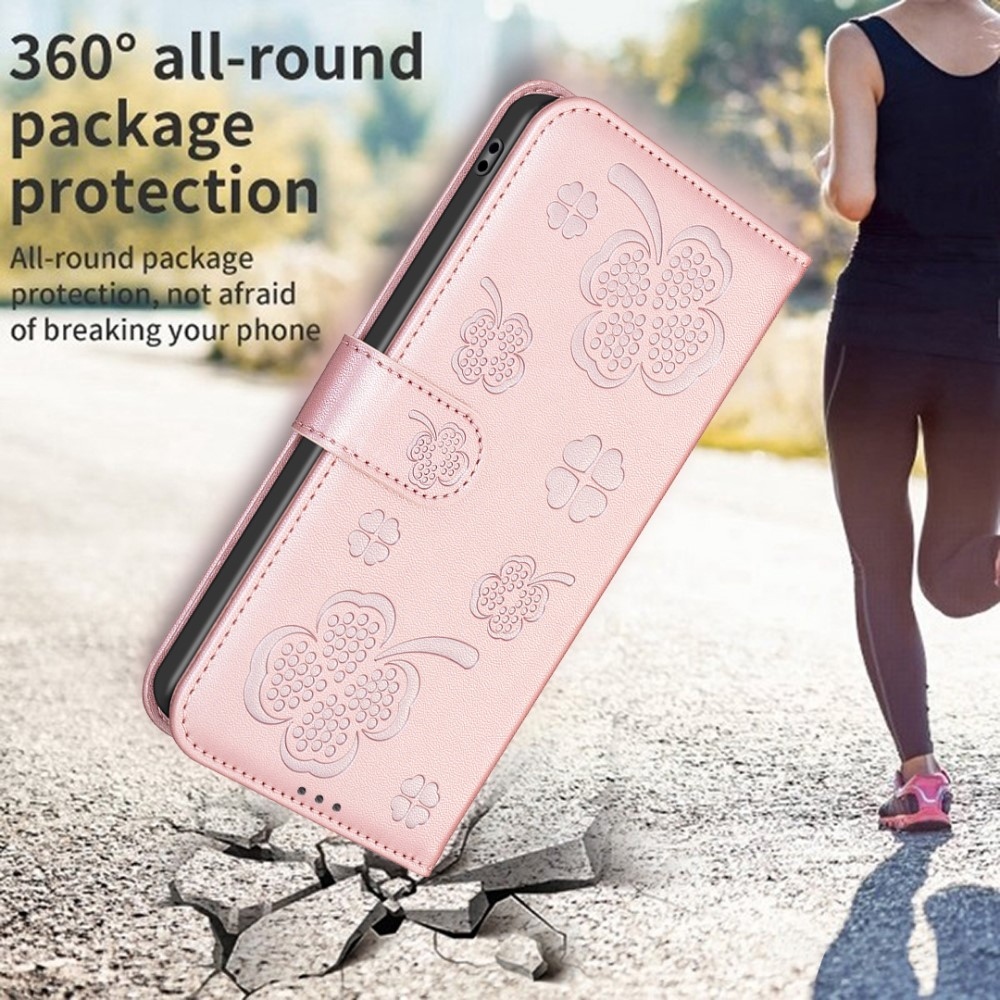 Clover knížkové pouzdro na Honor Magic 6 Lite 5G - růžovozlaté