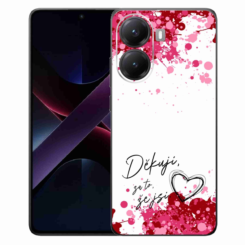Gelový kryt mmCase na Xiaomi Poco X7 Pro 5G - zamilovaný text 2 bílé pozadí