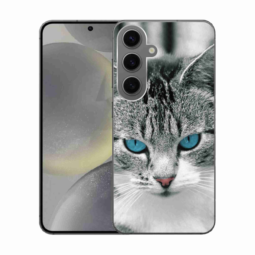 Gelový kryt mmCase na Samsung Galaxy S24 - kočičí pohled 1