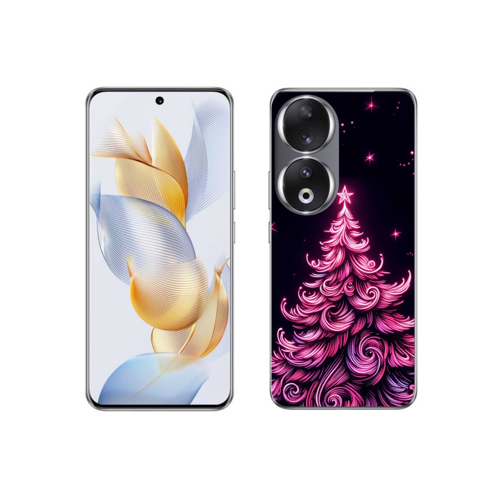 Gelový kryt mmCase na Honor 90 - neonový vánoční stromek 2
