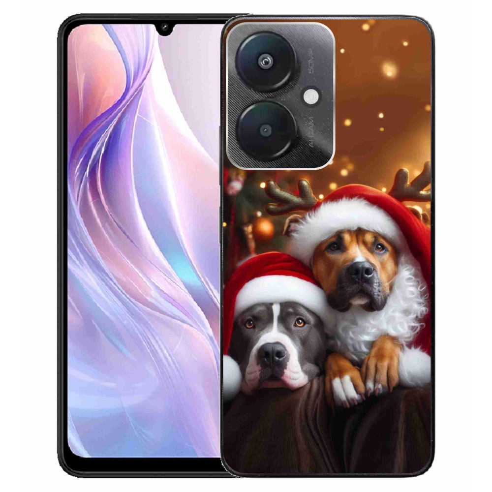 Gelový kryt mmCase na Xiaomi Redmi 13C 5G - vánoční psi