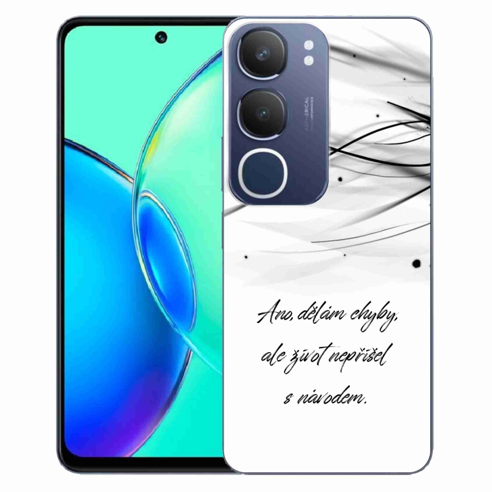 Gelový kryt mmCase na Vivo Y19s - citát bílé pozadí