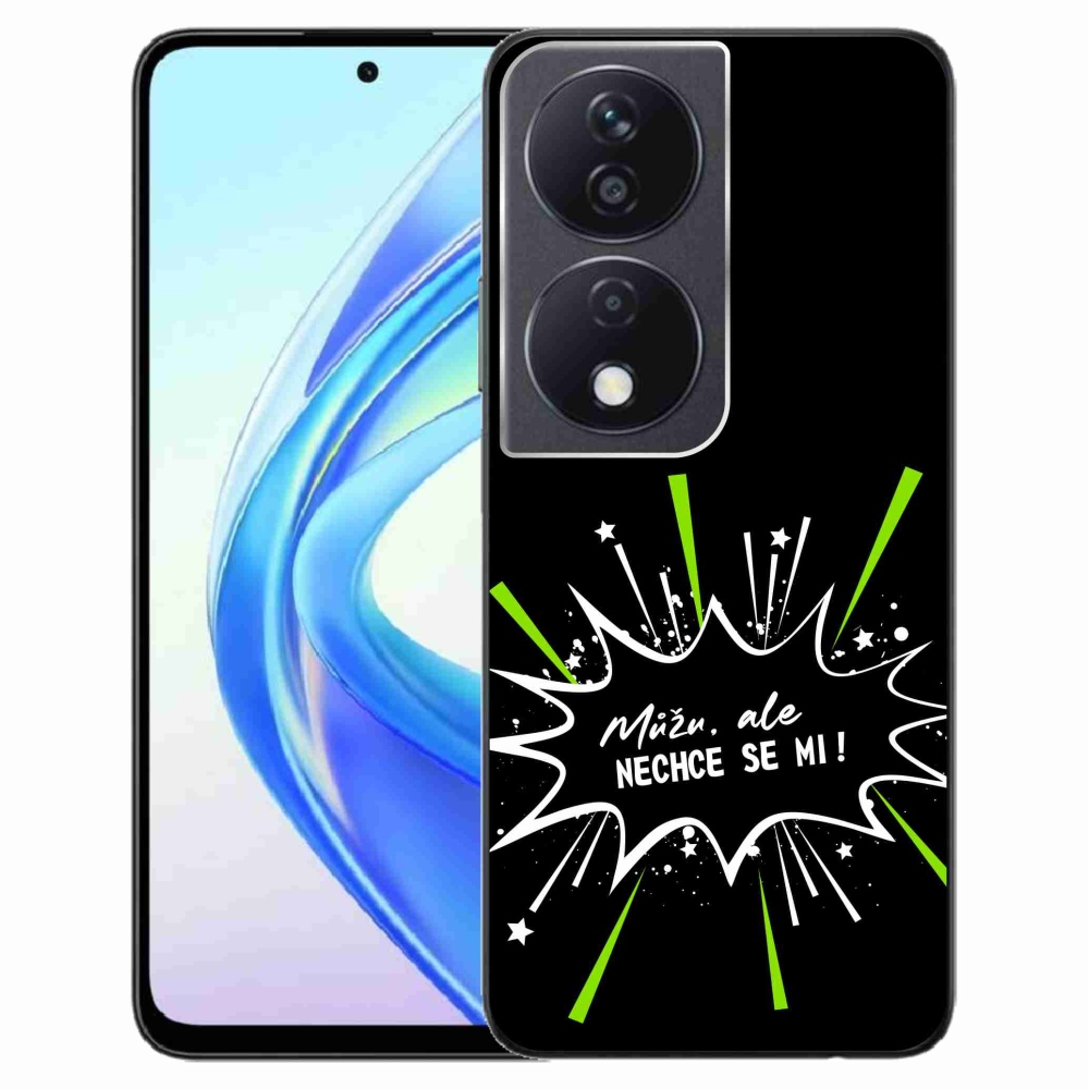 Gelový kryt mmCase na Honor X7b/Honor 90 Smart - vtipný text 11 černé pozadí