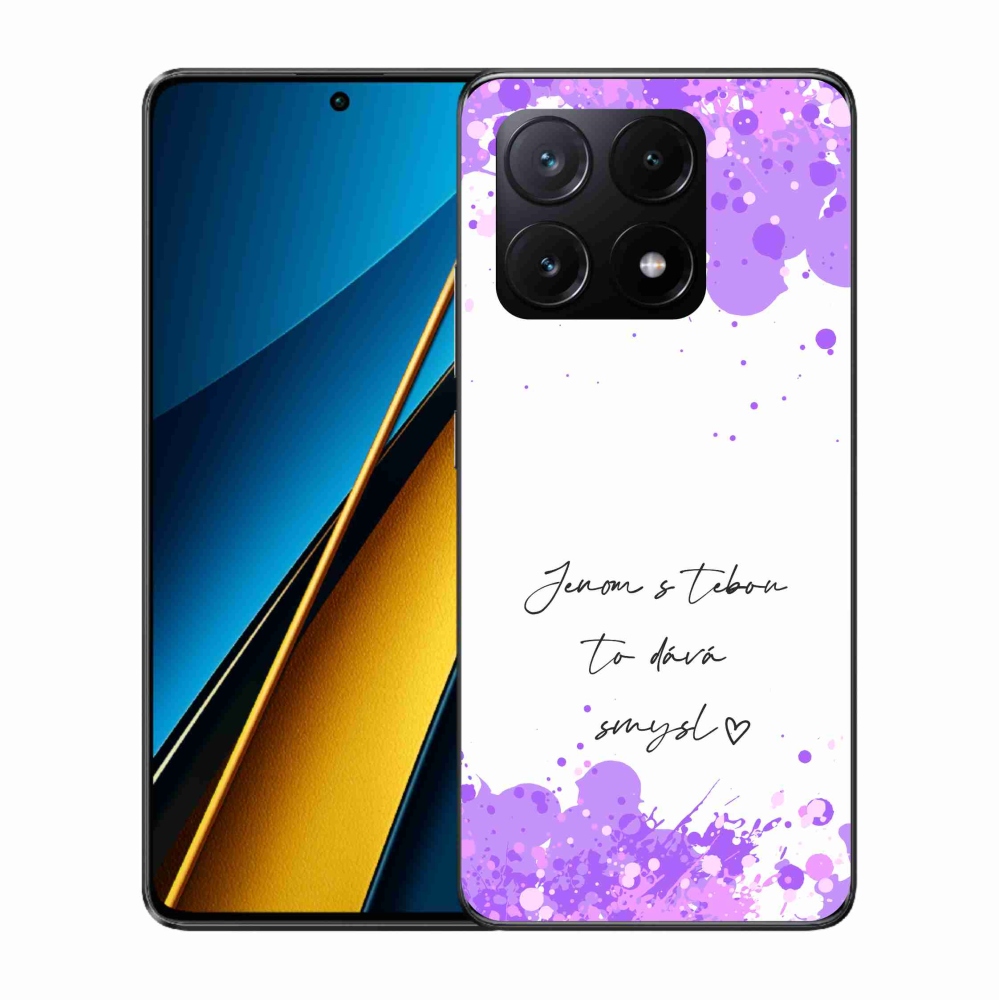 Gelový kryt mmCase na Xiaomi Poco X6 Pro 5G - zamilovaný text bílé pozadí