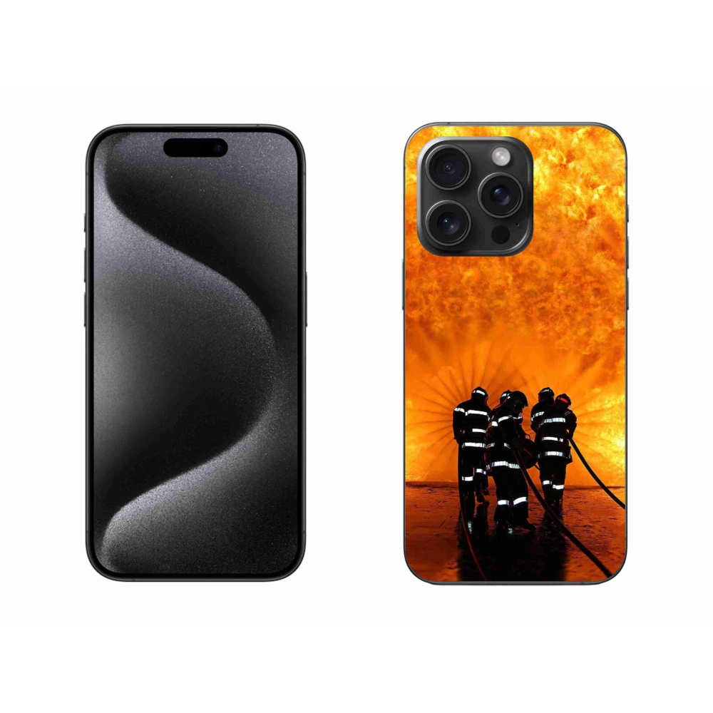 Gelový kryt mmCase na iPhone 15 Pro Max - požár
