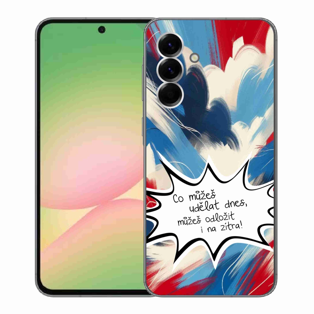 Gelový kryt mmCase na Samsung Galaxy A56 5G - vtipný text 9 bílé pozadí