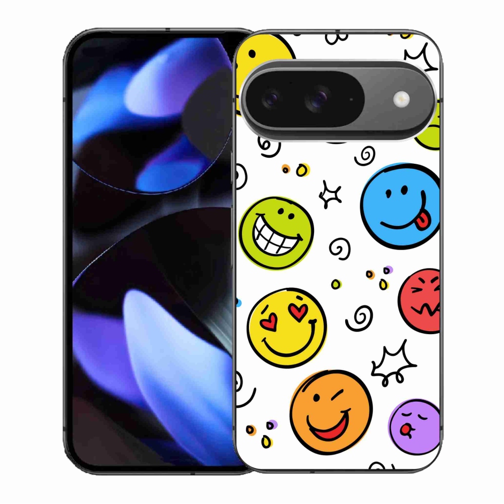 Gelový kryt mmCase na Google Pixel 9/9 Pro - smajlíci