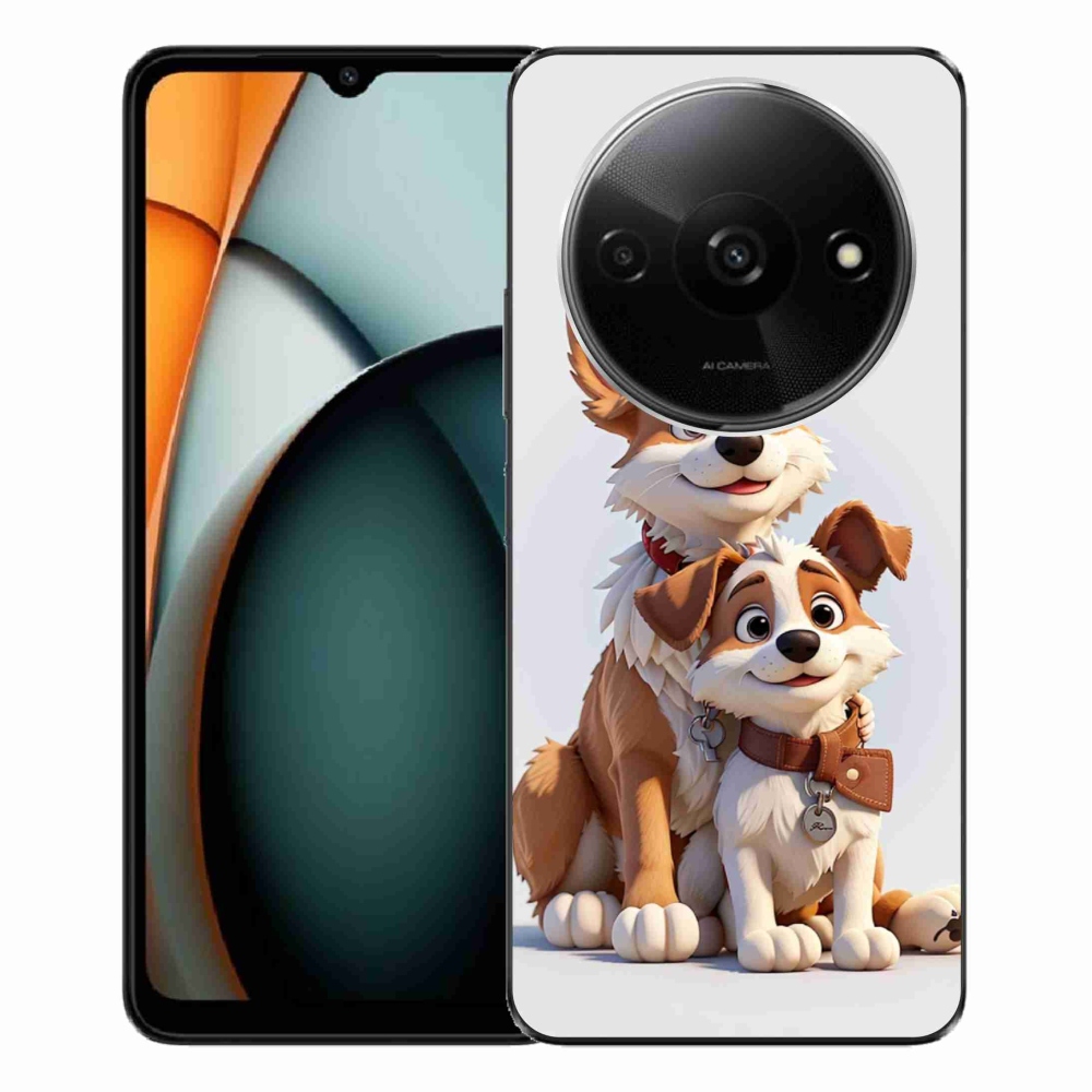 Gelový kryt mmCase na Xiaomi Redmi A3 - kreslení psi