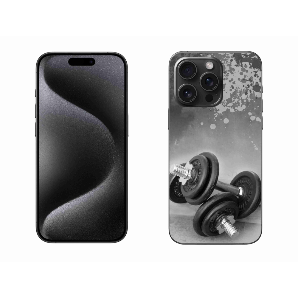 Gelový kryt mmCase na iPhone 15 Pro Max - činky 1