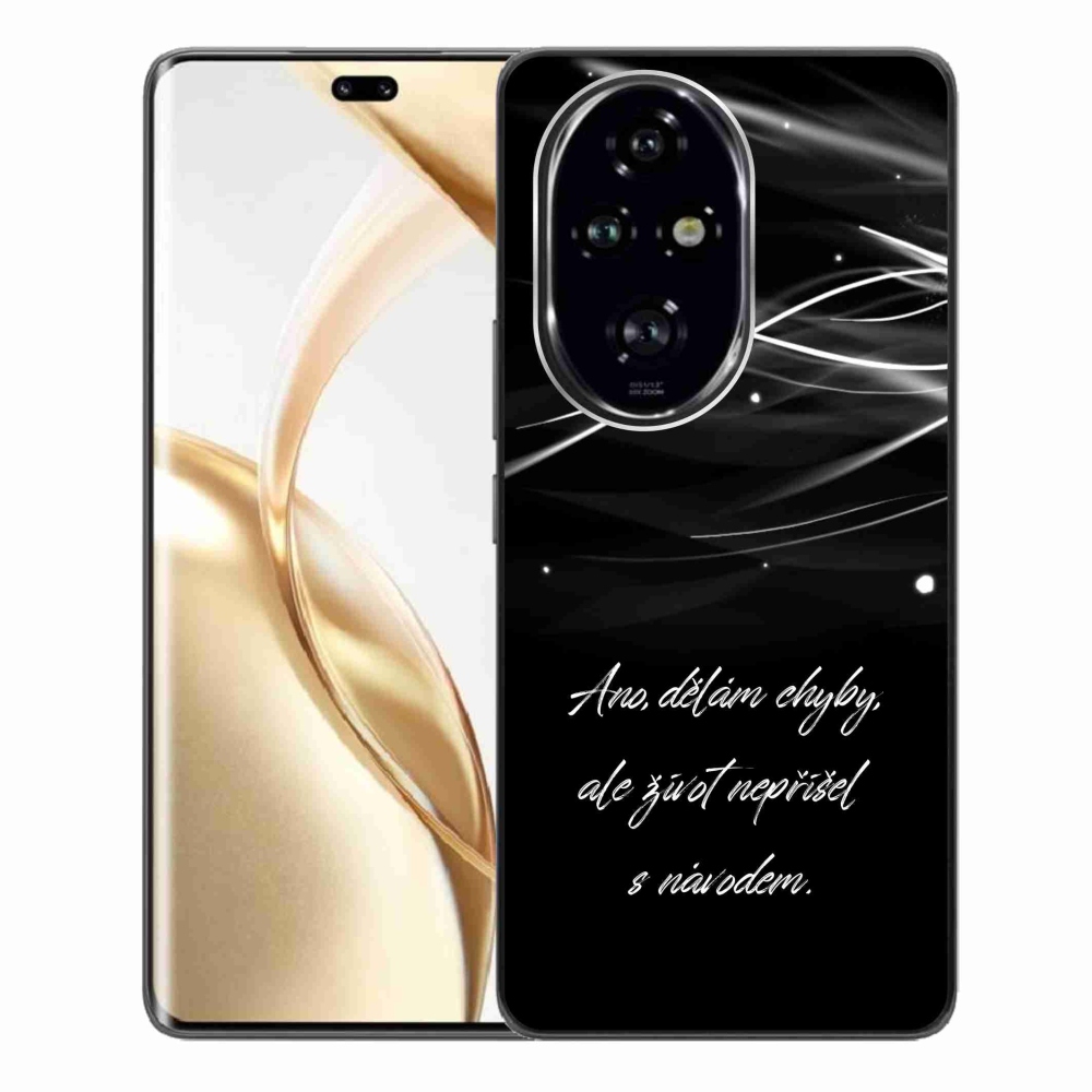 Gelový kryt mmCase na Honor 200 Pro 5G - citát černé pozadí