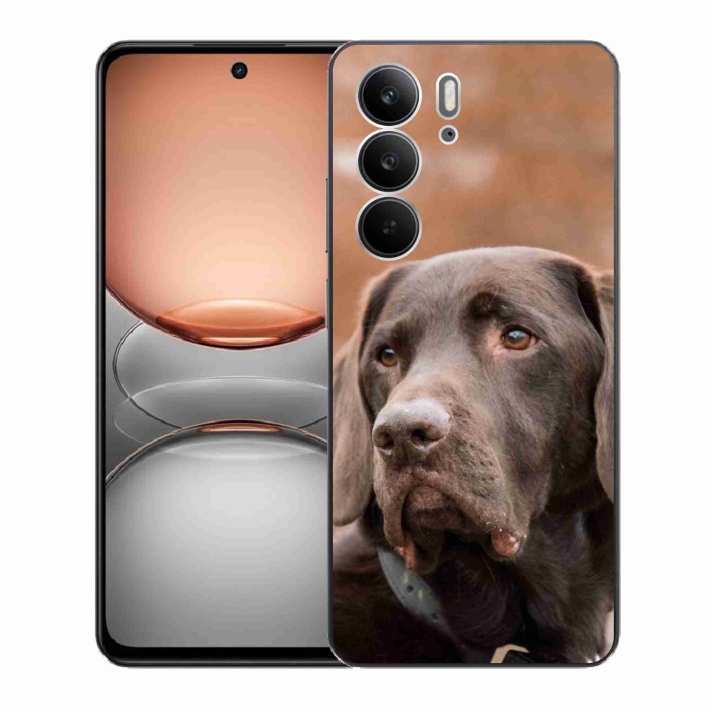 Gelový kryt mmCase na Realme C75 - hnědý labrador