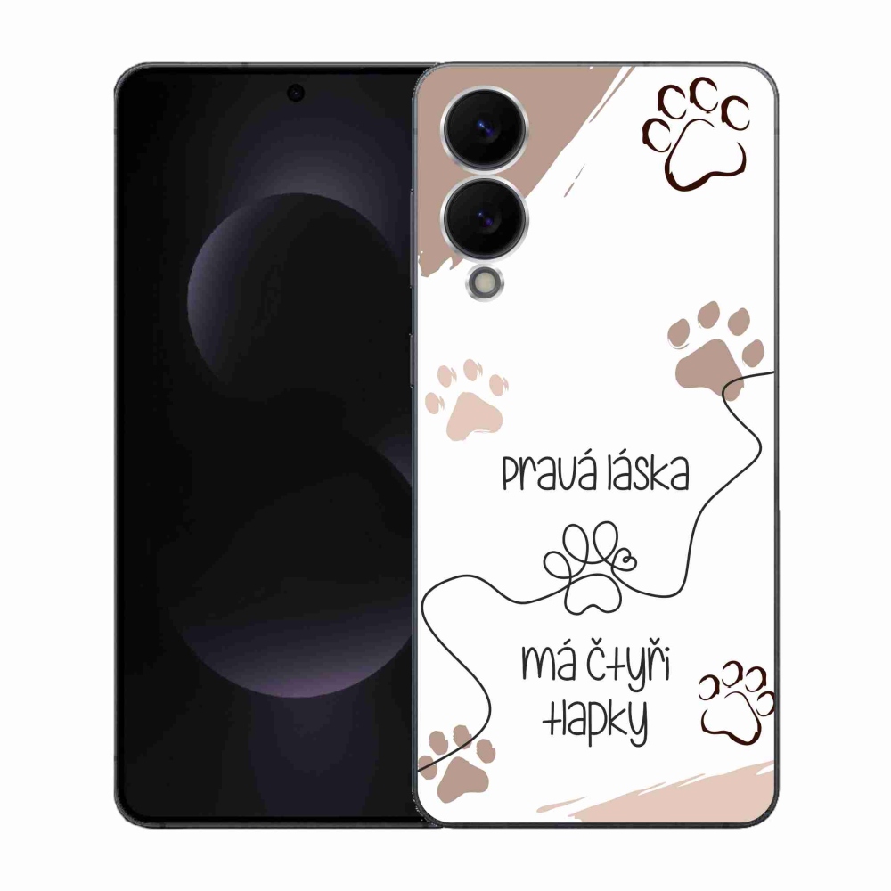 Gelový kryt mmCase na Samsung Galaxy S25 Edge - psí motiv 1 bílé pozadí