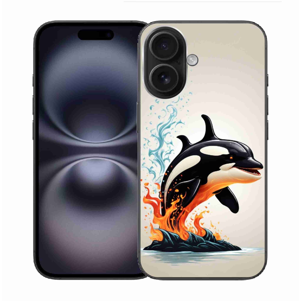 Gelový kryt mmCase na iPhone 16 - kosatka