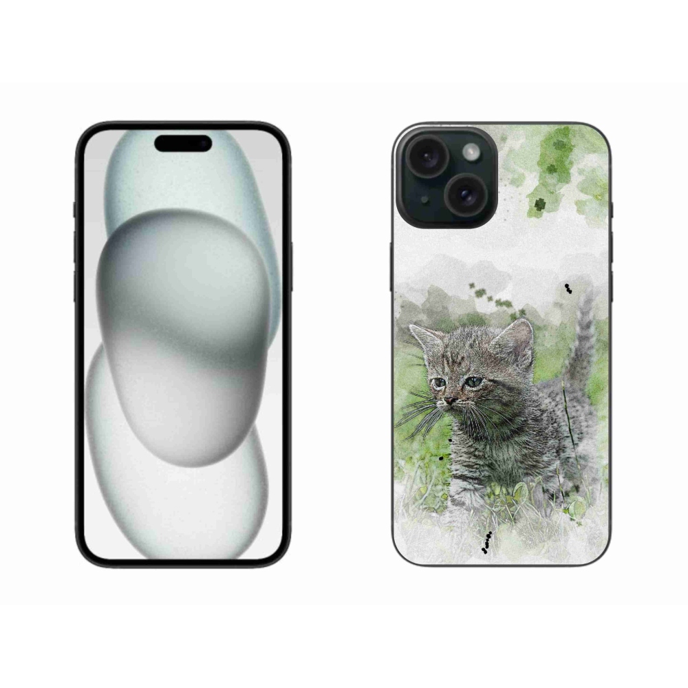 Gelový kryt mmCase na iPhone 15 Plus - roztomilé kotě 1