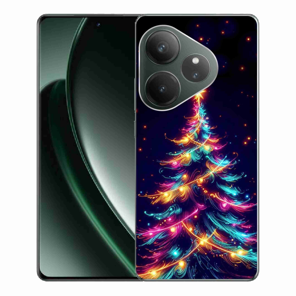 Gelový kryt mmCase na Realme GT 6 5G/GT 6T 5G - neonový vánoční stromek