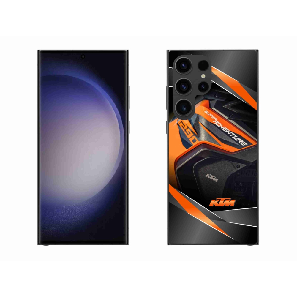 Gelový kryt mmCase na Samsung Galaxy S23 Ultra 5G - motorka ktm