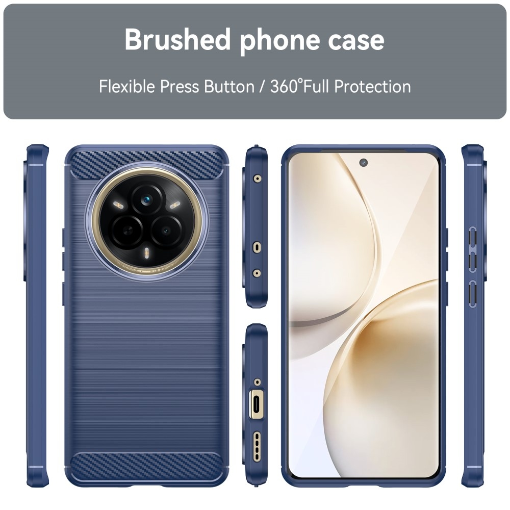 Carbon odolný gelový obal na Realme 14 Pro 5G - modrý