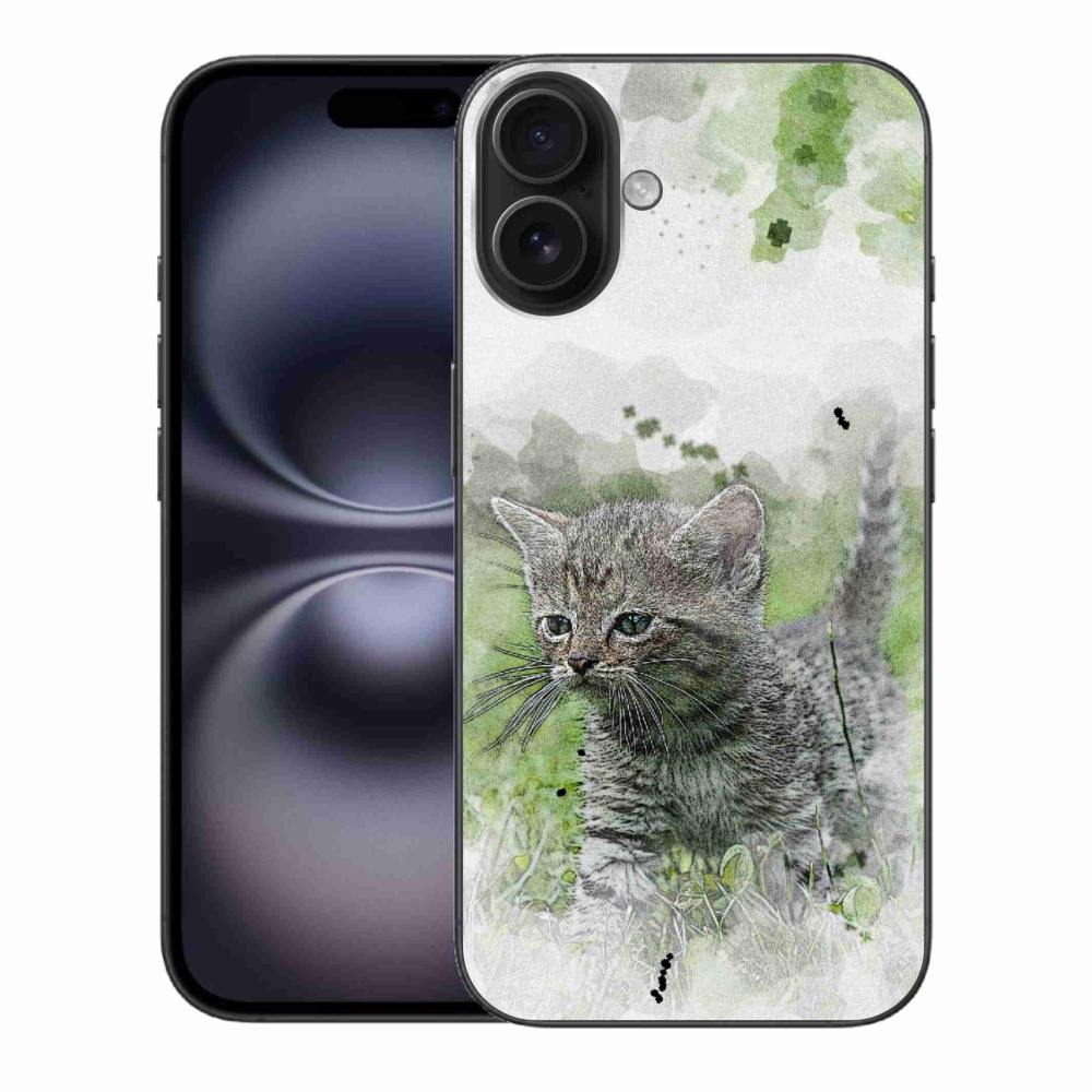 Gelový kryt mmCase na iPhone 16 Plus - roztomilé kotě 1
