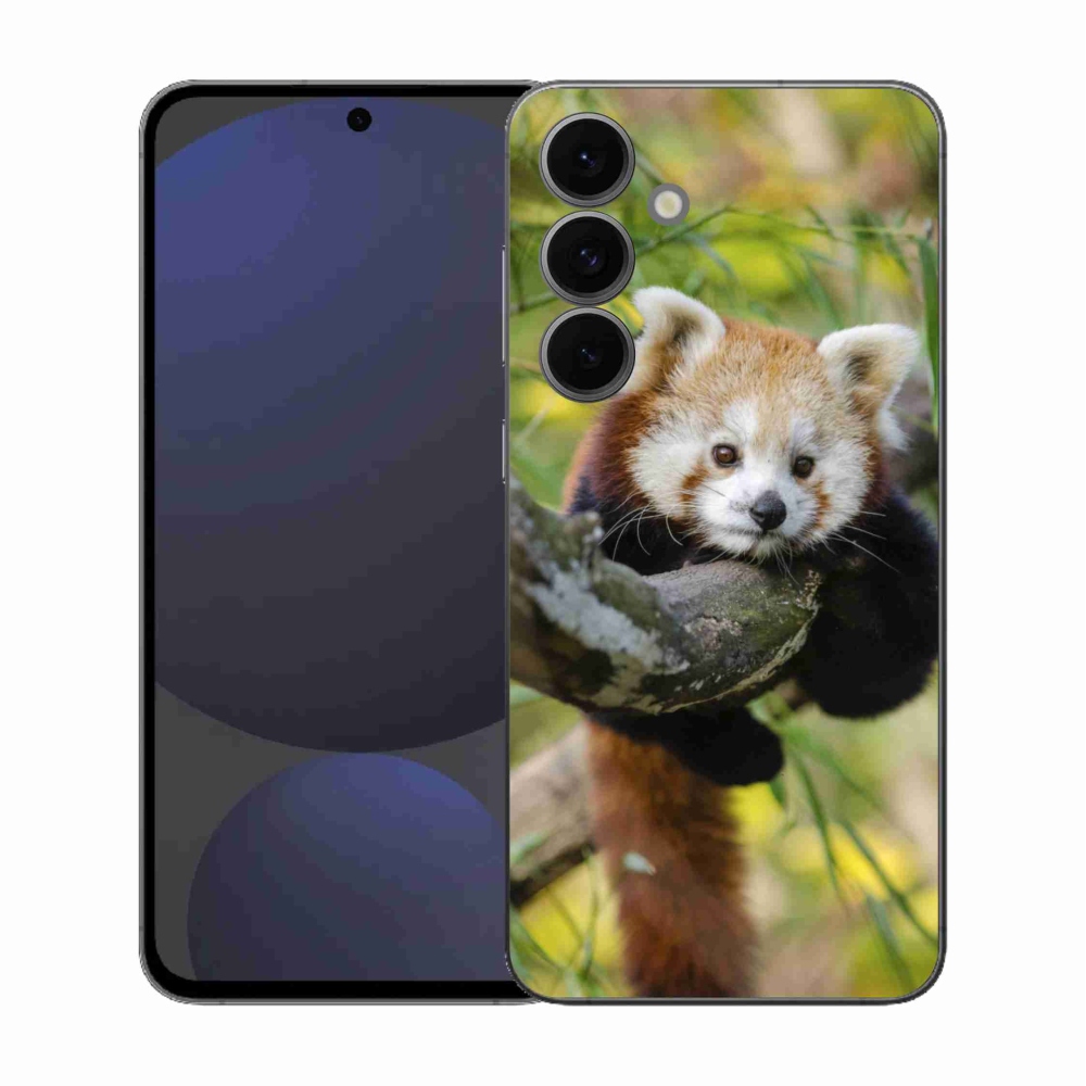 Gelový kryt mmCase na Samsung Galaxy S25 FE - panda červená