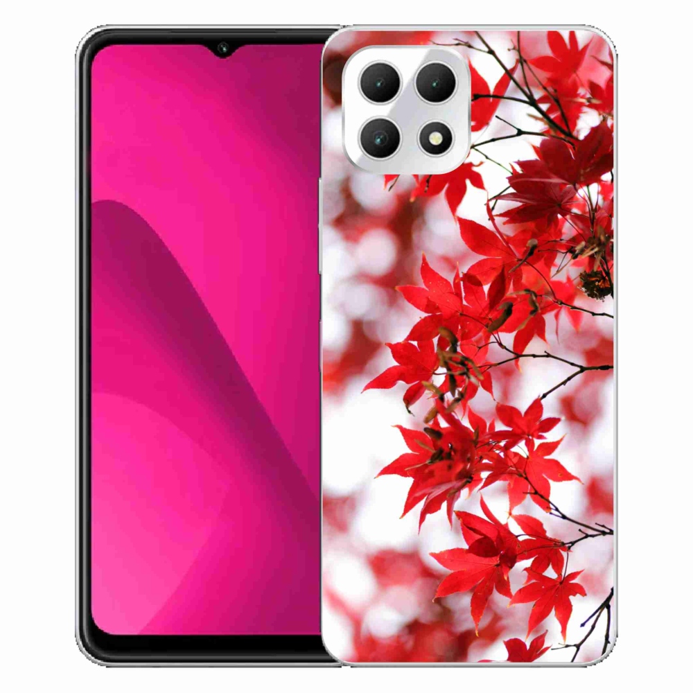 Gelový kryt mmCase na T-Mobile T Phone 2 - červené listy