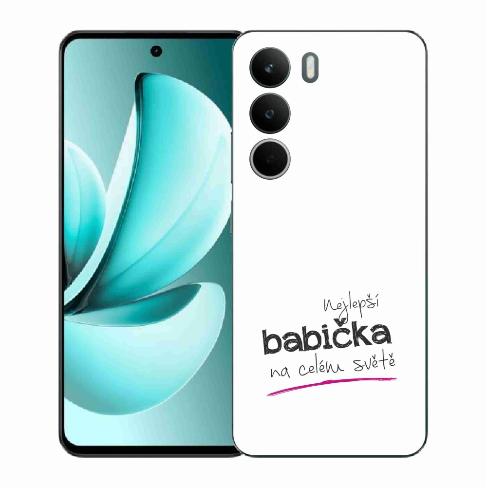 Gelový kryt mmCase na Realme C71 - nejlepší babička 4 bílé pozadí