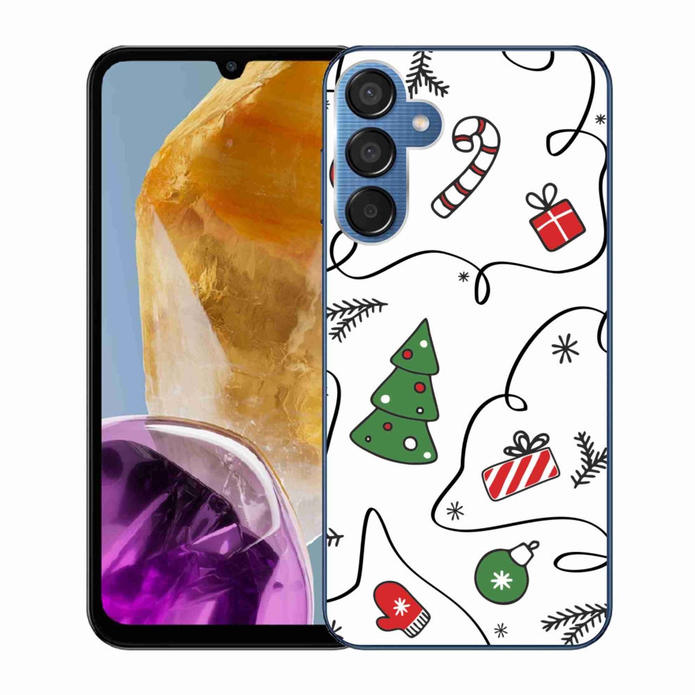Gelový kryt mmCase na Samsung Galaxy M15 5G - vánoční motivy