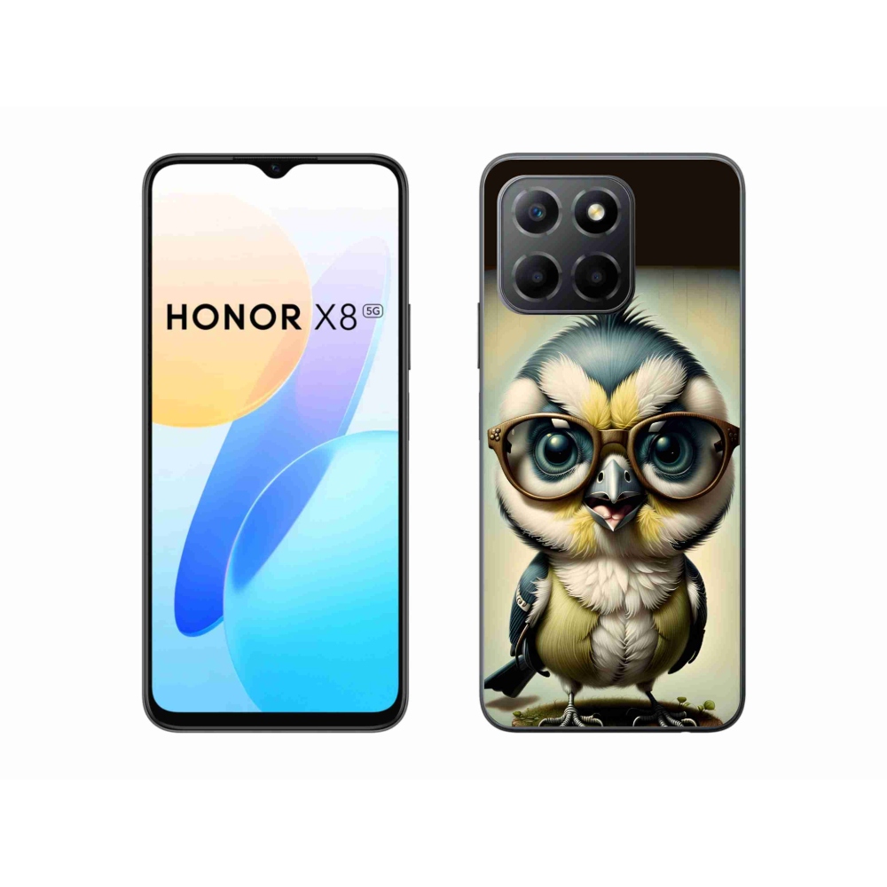 Gelový kryt mmCase na Honor X8 5G - mládě s brýlemi