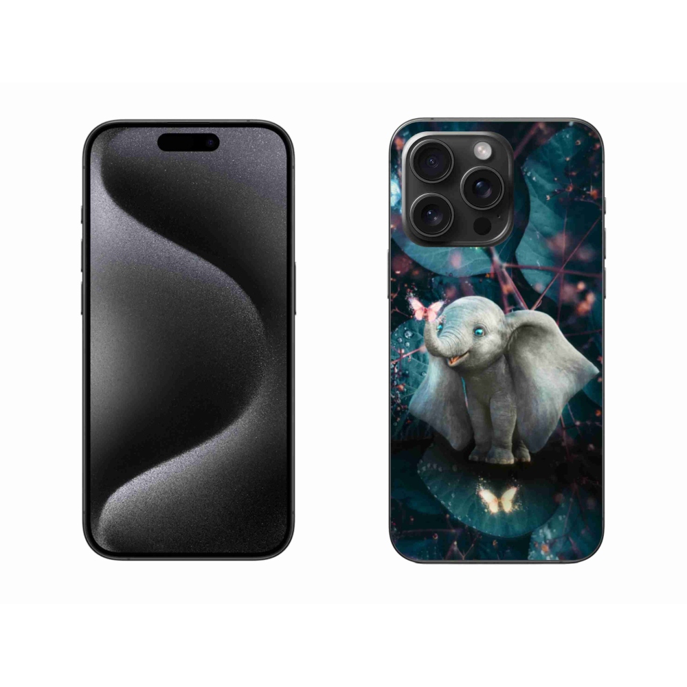 Gelový kryt mmCase na iPhone 15 Pro Max - roztomilý slon
