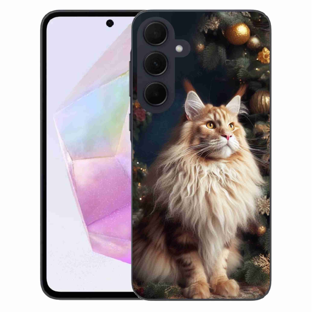 Gelový kryt mmCase na Samsung Galaxy A35 5G - kočka u stromku