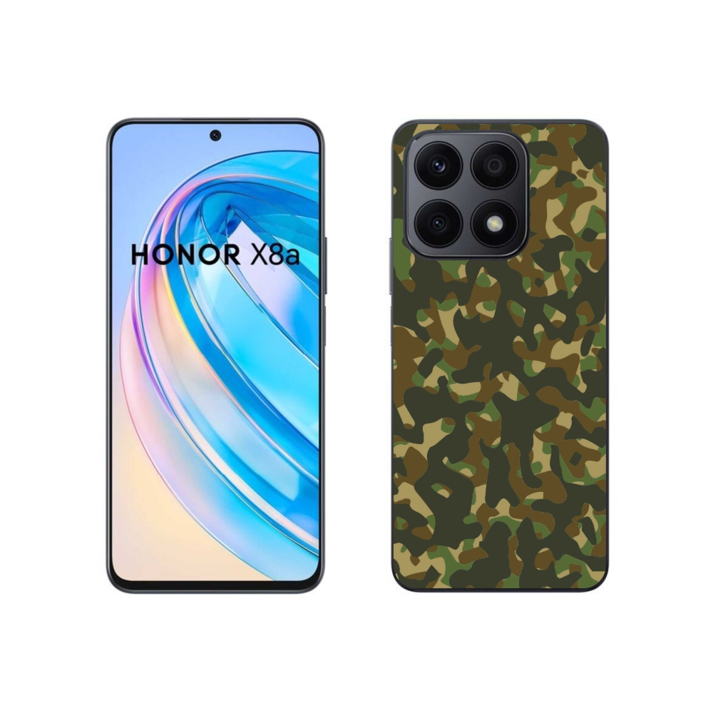 Gelový kryt mmCase na Honor X8a - maskáčový vzor 1
