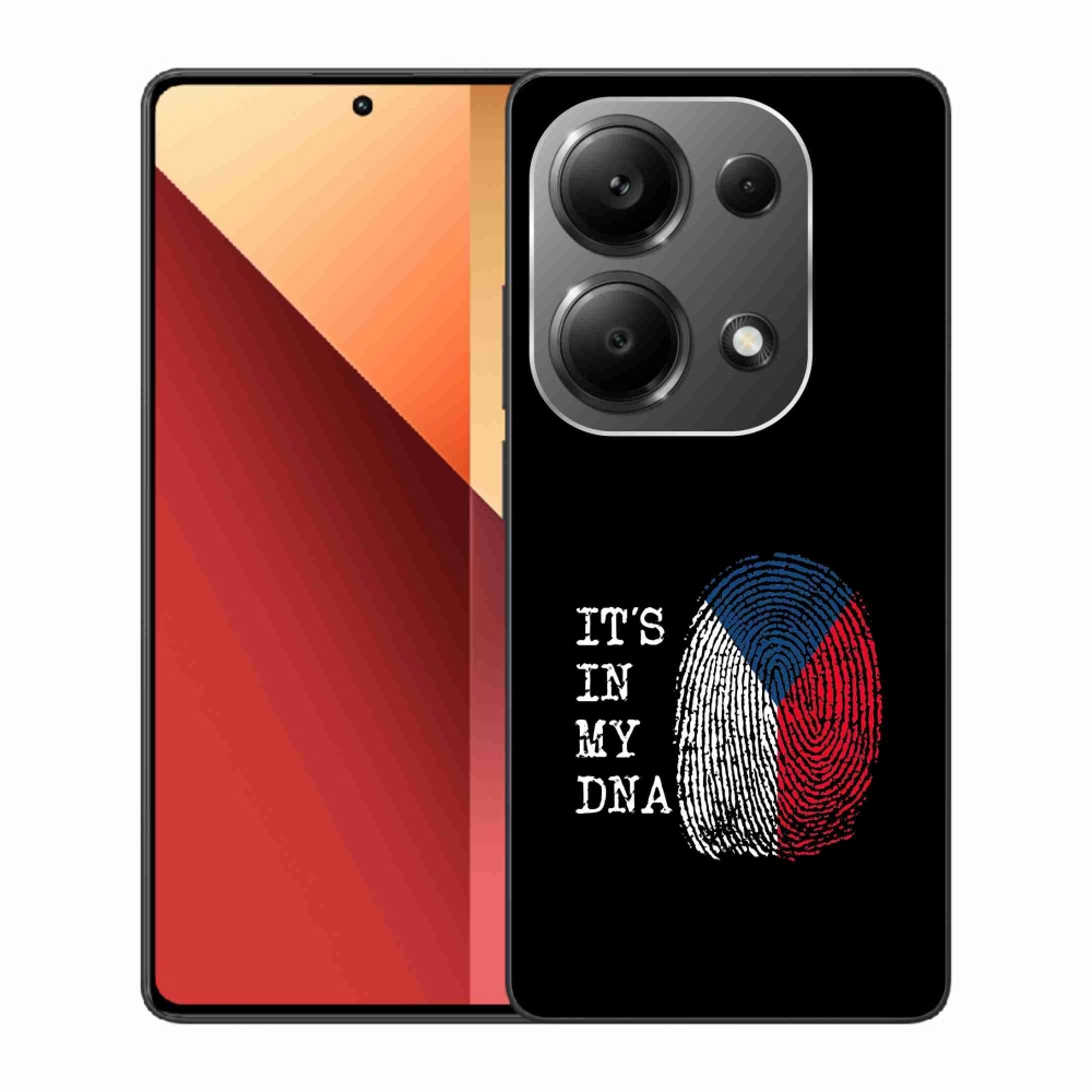 Gelový kryt mmCase na Xiaomi Redmi Note 13 Pro 4G/Poco M6 Pro  - vlajka otisk prstu černé pozadí