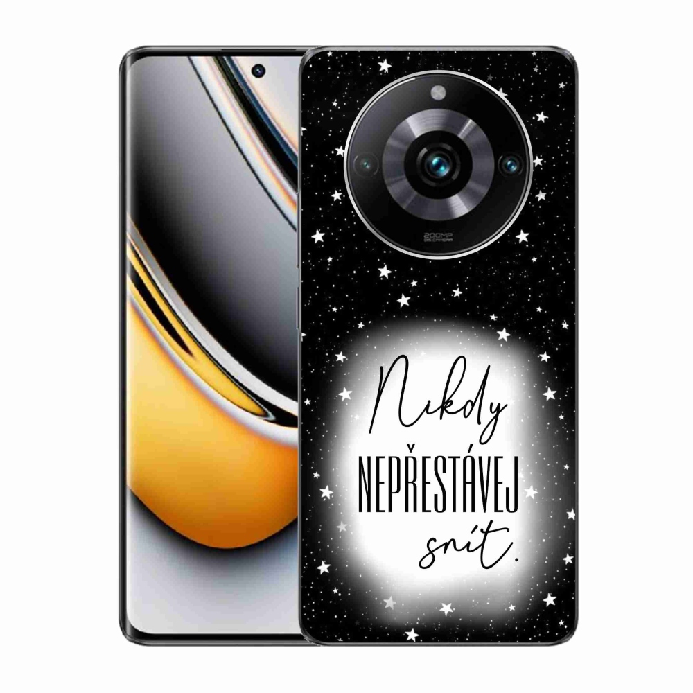 Gelový kryt mmCase na Realme 11 Pro/11 Pro+ - citát 1 bíločerné pozadí