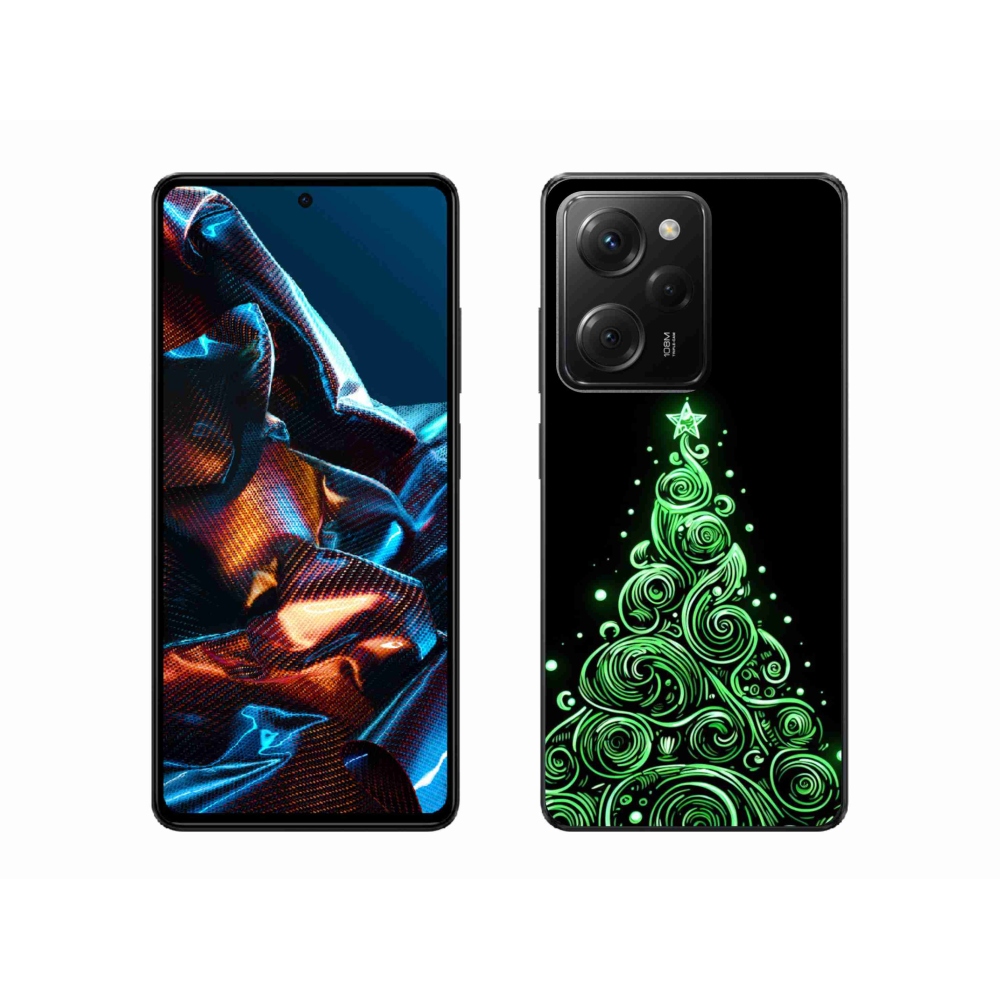 Gelový kryt mmCase na Xiaomi Poco X5 Pro 5G - neonový vánoční stromek 3